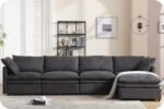 Ultimate Dark Gray Modular Sofa - Premium U-Shaped Sectional