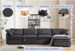 Ultimate Dark Gray Modular Sofa - Premium U-Shaped Sectional - Image 4