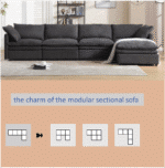 Ultimate Dark Gray Modular Sofa - Premium U-Shaped Sectional - Image 9