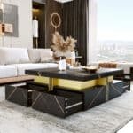 Black MDF Storage Coffee Table - Modern & Space-Saving Design - Image 4