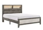 Melamine Queen Bed with Durable Finish - White