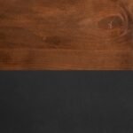 Poplar Wood Writing Desk with Drop-Down Keyboard Drawer - Black and Whiskey Finish - Image 11