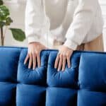 Velvet 3-in-1 Convertible Sofa Bed with Adjustable Backrest and Storage Bag - Gray - Image 26