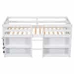 Stylish White Kids Loft Bed with Storage & LED Light for Space-Saving Comfort - Image 6