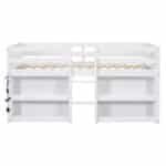 Stylish White Kids Loft Bed with Storage & LED Light for Space-Saving Comfort - Image 5