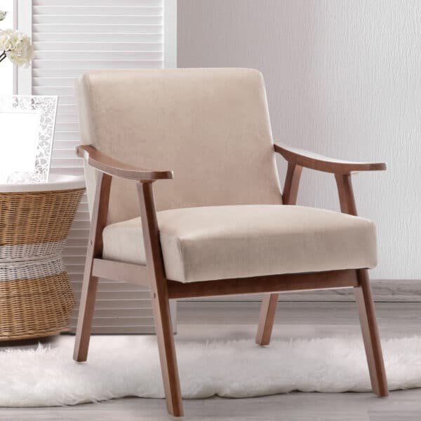 Premium Solid Wood Wingback Chair – Elegant, Durable, and Comfortable Accent for Any Room