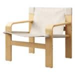 Ultimate White Linen Lounge Chair - Elegant, Comfortable, and Durable Mid-Century Accent Seating - Image 5