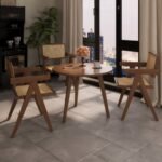 Elegant Mid-Century Rattan Dining Chairs - Stylish & Comfortable Set of 2 - Image 4