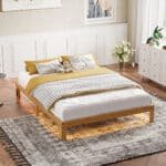 Elegant Queen Size Wood Platform Bed – Solid Pine, No Box Spring Needed - Image 2