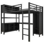 Ultimate Black Metal Loft Bed with Storage & Desk – Space-Saving, Heavy Duty & Stylish for Kids, Teens & Adults - Image 11