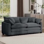 Elegant Grey Corduroy Modern Sofa – Comfortable & Stylish Living Room Centerpiece - Image 3