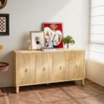 Elegant Carved Scatter Pattern Cabinet – Stylish Storage Solution - Image 2