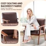 Premium Solid Wood Wingback Chair – Elegant, Durable & Comfortable Accent Seating - Image 3