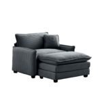 Comfort & Style: Grey Corduroy Lounge Sofa for Modern Living - Image 4