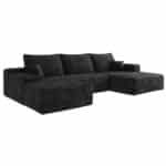Plush Corduroy U-Shape Sectional Sofa with No Assembly Required - Modern Minimalist Design - Image 5