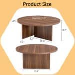 Elegant Walnut MDF Coffee Table – Modern & Durable Centerpiece - Image 5