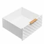 White MDF Cabinet with Geometric Design and 4 Drawers - Stylish Storage Solution - Image 9