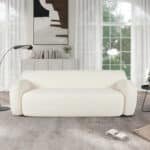 Curved Minimalist Sofa – Elegant 3-Seater Design for Modern Living