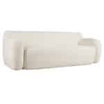 Polyester Curved Minimalist Sofa 3-Seater - Cream - Image 7
