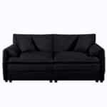 Black Chenille Cloud Loveseat – Ultra-Comfort Modern 2-Seater - Image 9