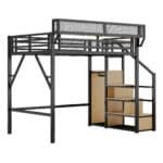 Ultimate Metal Loft Bed with Stairs – Durable, Space-Saving & Stylish for Kids & Teens - Image 4