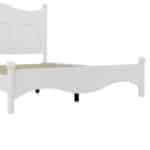 Solid Wood Queen Platform Bed Frame with Wooden Slat Support - White - Image 9