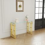 Elegant Golden Stainless Steel Console - Modern, Durable & Easy-to-assemble - Image 7