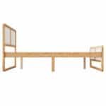 Walnut White Platform Bed - Modern Solid Wood Design for Stylish Sleep - Image 8