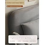 Grey Convertible Folding Sofa Chair with Bed Functionality - Image 5