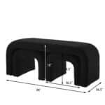Stylish Black U-Shaped Ottoman Bench – Versatile Seating & Footrest - Image 7
