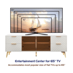 White MDF Cabinet with Geometric Design and 4 Drawers - Stylish Storage Solution - Image 8