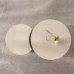 Handcrafted Olive-Shaped Wooden Coffee Table with Elegant Relief Design - Modern - Image 6