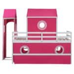 Pink Loft Bed with Slide - Fun Space-Saving Kids Bed with Playful Slide & Tent - Image 8