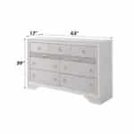 White Finish Dresser with Multiple Drawers - Image 6