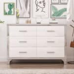 Ultimate High Gloss White Dresser – Modern, Elegant Storage Solution with 6 Spacious Drawers - Image 4