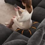 Chenille L-Shaped Modular Sofa with Reversible Cushions - 5-Seater - Available in 2 Colors - Image 8