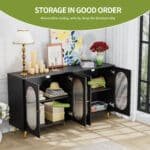 Black Acrylic Sideboard – Modern Storage Solution with Stylish Acrylic Doors - Image 10