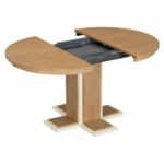 ⁦Solid Wood Oval Extendable Dining Table with Double Layer Design - Espresso⁩ - الصورة ⁦20⁩