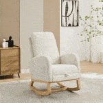 Ultimate Ivory Boucle Nursery Rocking Chair – Premium Comfort & Style