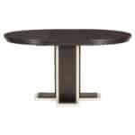 ⁦Solid Wood Oval Extendable Dining Table with Double Layer Design - Espresso⁩ - الصورة ⁦7⁩