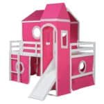 Pink Loft Bed with Slide - Fun Space-Saving Kids Bed with Playful Slide & Tent - Image 6
