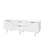 Elegant Warm White TV Cabinet – Perfect for Living Room & Bedroom - Image 3