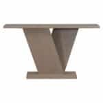 Natural Wood Veneer Console Table with V-Base Design - Minimalist Style - Image 7