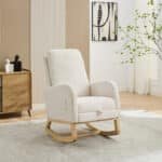 Ultimate Ivory Boucle Nursery Rocking Chair – Premium Comfort & Style - Image 5