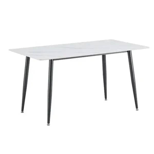 Modern Marble Dining Table Chair Set Foldable and Extendable Home Furniture for Dining Room or Bathroom Use
