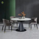 Slate Rectangular Dining Table Set with Modern Design - Seats 6 - Image 6