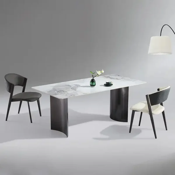 Simple adjustable dining tables with luxury frames for restaurant halls