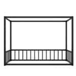 Black Iron Twin Floor Bed - Durable & Modern Low-Profile Bed Frame - Image 4