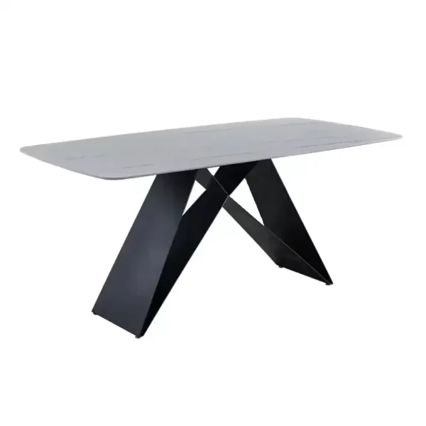 Modern Living Room Ceramic Dining Table with Metal Leg Dining Table