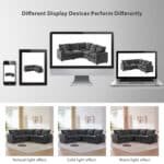 Chenille L-Shaped Modular Sofa with Reversible Cushions - 5-Seater - Available in 2 Colors - Image 9